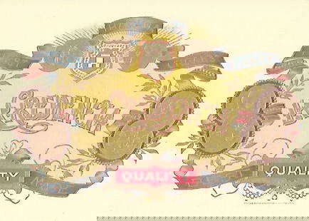 Cigar Label Collectible Postcard: Cigar Label Collectible Postcard. Size: 6 x 4 inches