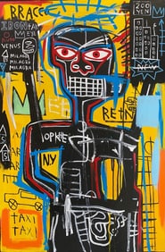 Rare Huge Basquiat Vintage Painting “Aopkhes” 1982, Brooklyn,Expressionism Painting On