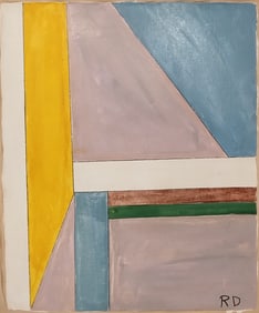 Attr to Richard Diebenkorn Abstract Oil Painting on Canvas