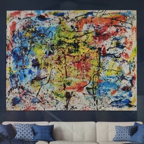 XXL Abstract Painting on Canvas.Abstract,Modern 81 X 62 inches