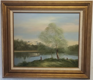 Vintage Oil Painting on Canvas Framed