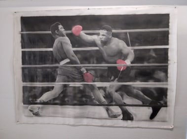 Ali vs. Mike Tyson Mural Huge Oil Painting on Canvas