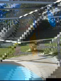 Life Size Fiberglass Standing Lady Statue -Signed