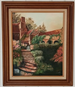 Signed F. Ruda Country Living Painting