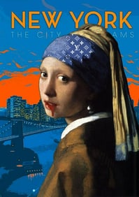 NYC Death Pop Art Lithograph Print W/COA