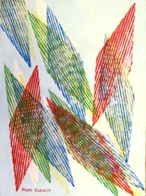 Vintage Abstract Canvas Signed Piero Dorazio , Modern Art