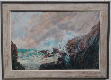 Michel Vissell Hudson River NY Oil Painting on Canvas