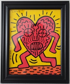 Keith Haring’s - LOVE - 87 – A Poignant Sketch by an Icon. SIGNED NYC
