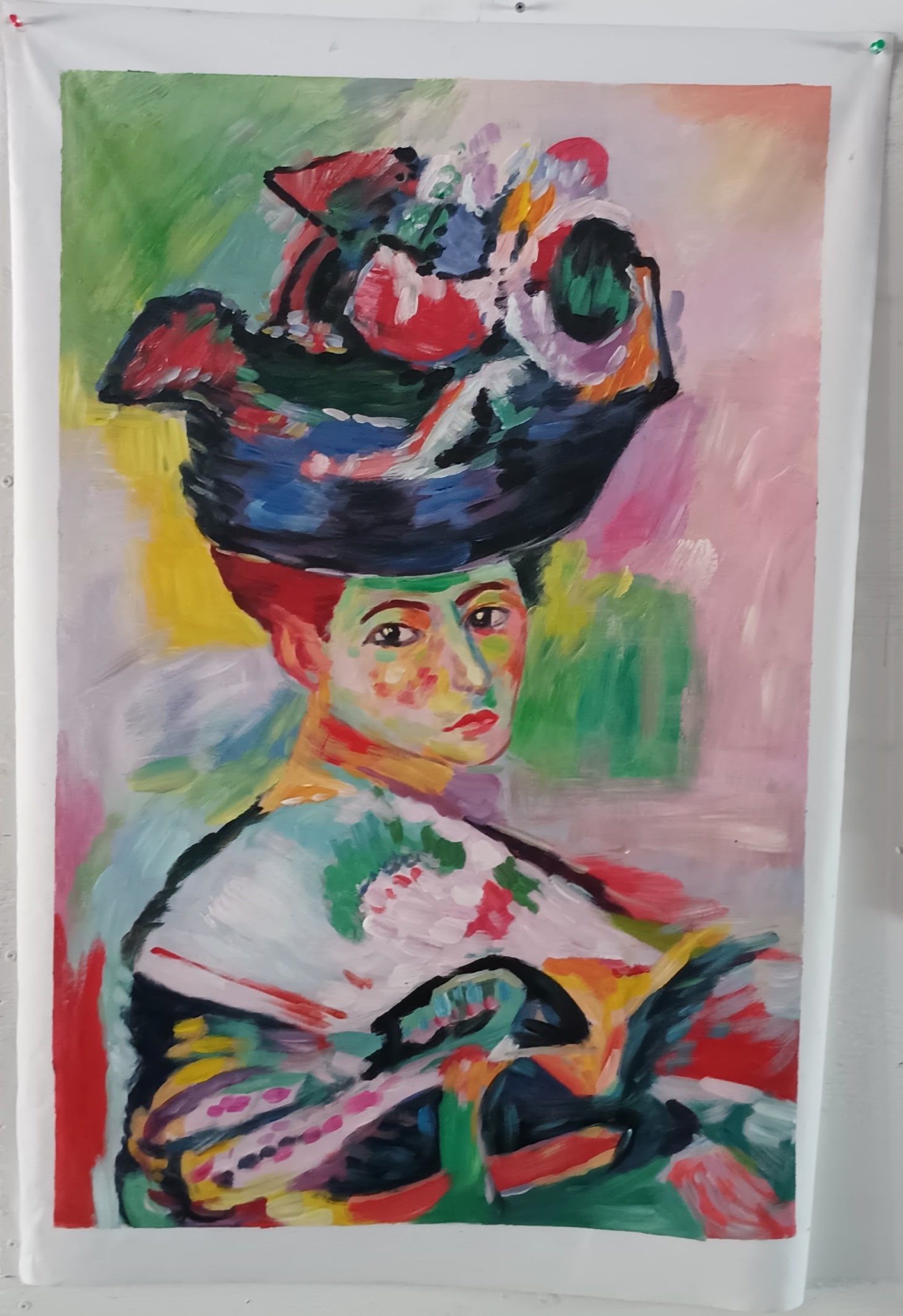 Bill Traylor Outsider Folk Art Painting on Paper: Bill Traylor Outsider Folk Art Painting on Paper.Approx Painting: 11 x 8 inches..This Lot has no established documentation. Therefore it is described in this catalog as in the manner of artist After ,