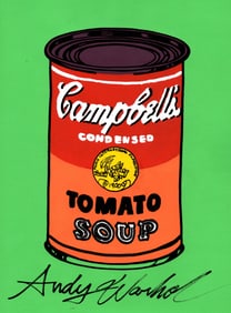 Signed Andy Warhol Mixed Media on Paper. Stamped on Verso