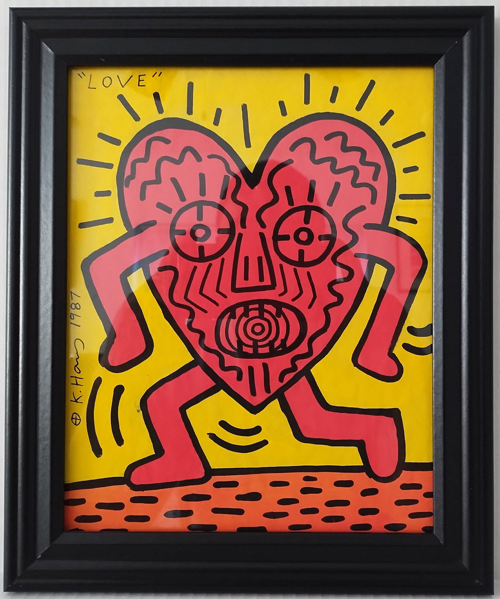 Keith Haring’s - LOVE - 87 – A Poignant Sketch by an Icon. SIGNED NYC (1 of 4)