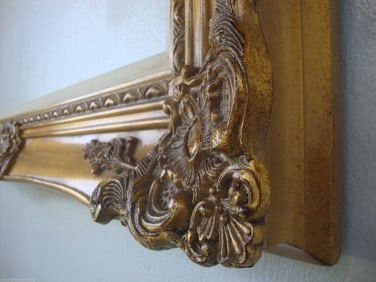 Wood Frame Ornate Antique Gold 36" x 48" Molding Wide: 6"