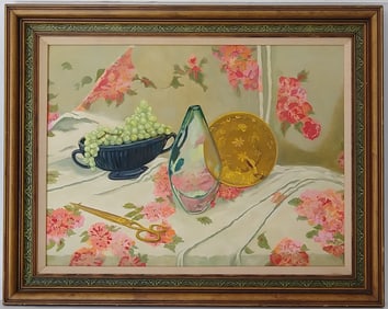 Vintage Laid table Oil Painting on Artist Board