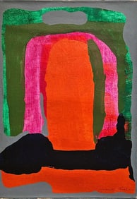 Vintage Signed Frankenthaler, Painting on Canvas