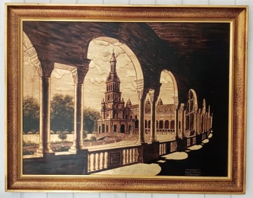 F. Rodriguez Painting on Masonite.