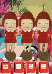 New York Death Pop Art Lithograph Print W/COA