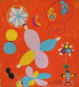 Vintage Abstract Painting Signed and attr. Hilma af Klint (1862-1944)