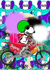 NYC Death Pop Art Lithograph Print W/COA