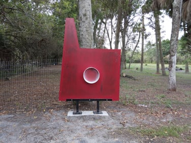 ABSTRACT METAL OUTDOOR INDUSTRIAL STEEL SCULPTURE MODERN CONTEMPORARY