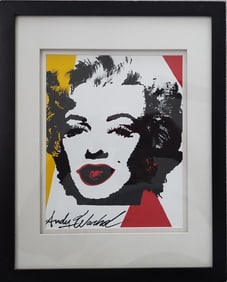 Andy Warhol (Ame 1928-87) Mixed Media Painting on Paper. Pop Art Era