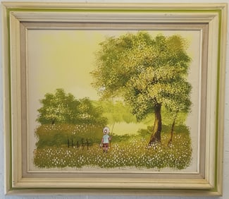 Vintage Oil Painting on Canvas Framed