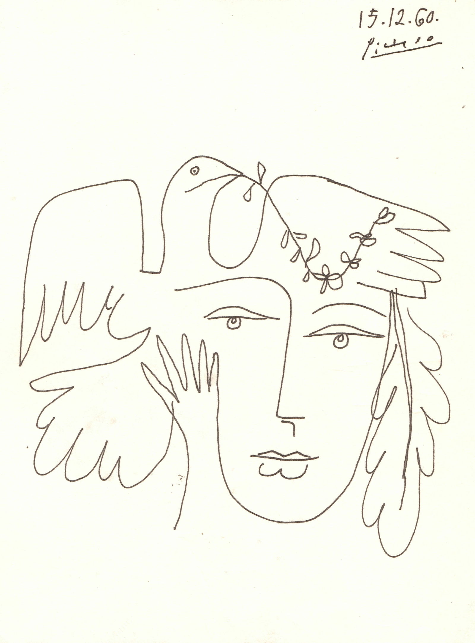 Pablo Picasso Fine Art drawing/print Ink on Paper (1 of 2)