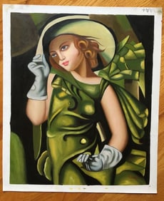 Oil Painting Lay with Gloves