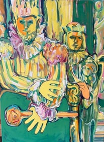 Nicolas POLIAKOFF (1899-1976) Russian painter Expressionist Figurative Oil Painting on Canvas