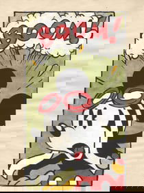 Mixed Media on Paper. Signed Lower right Roy Lichtenstein