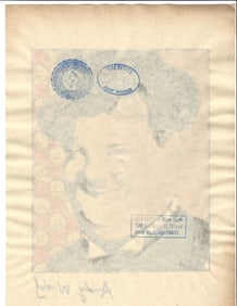 Signed Andy Warhol Mixed Media on Paper.