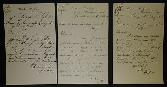 Supersized 1887- 3 sheets  Ledger of New York City