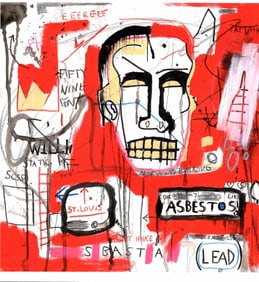 Jean-Michel Basquiat Fine Art Print on Paper,Embossed Stamp
