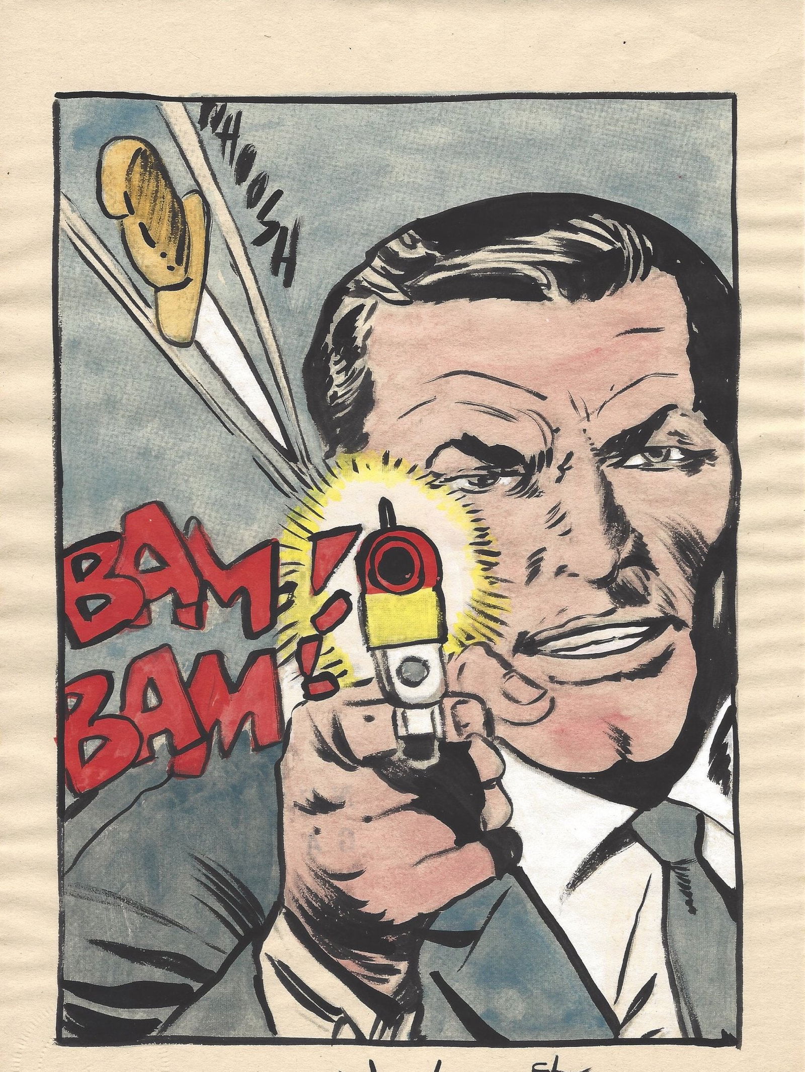 Mixed Media on Paper. Signed Lower right Roy Lichtenstein: Mixed Media on Paper. Signed Lower right Roy Lichtenstein. Size: 8 1/4 x 11 3/4.It is being sold in the manner or style of the artist.Good Condition See Photos.We pack & Ship for you. We take care of