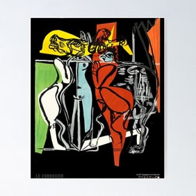 Le Corbusier Lithograph Print (Exhibition 1955). Abstract, Modernism