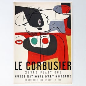 Le Corbusier Lithograph Print (Musee National 1954). Abstract, Modernism
