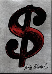 Signed Andy Warhol Mixed Media on Paper, Embossed Stamp .On verso