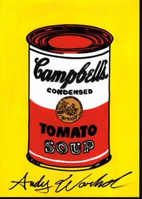 Signed Andy Warhol Mixed Media on Paper, Embossed Stamp .On verso