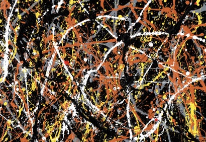 Jackson Pollock Abstract Painting on Paper