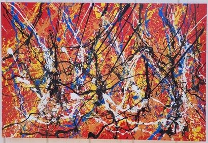 Jackson Pollock Abstract Art Painting on Canvas