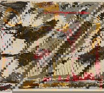 Signed Millares Painting on Wood .ARTISSIMA 2015 Italy.: Signed Millares Painting on Wood ARTISSIMA 2015 Italy. Abstract Painting on Wood. Approx Size: 16 x 14 inches. Mixed Medium on Wood. Good vintage condition. See photos as part of the description. See