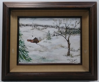 1975 Original Oil Painting Impressionist Lanscape Signed W Reinbrandt