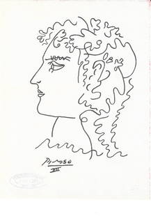 Pablo Picasso Fine Art drawing/print Ink on Paper.Embossed Stamp: Pablo Picasso Fine Art drawing/print Ink on Paper.Embossed Stamp.`GALLERY COLLECTION PICASSO STAMP.Paper Size: 11 x 8 1/4 Inches. Good Condition. We pack & Ship for you. We take care of the shipping s