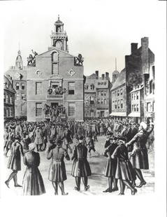 1976 Photo Drawing of Declaration of Independence at Boston States House. Vintage Photo: 1976 Photo Drawing of Declaration of Independence at Boston States House. Vintage Photo. Approx Size: 10x 8 Inches. Vintage Photo United States Bicentennial Celebration. The Declaration of Independenc