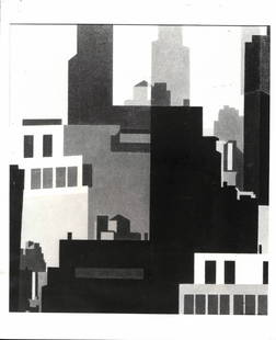 1986 Photo Canyons by Charles Sheeler, seen at New Orleans Museum of Art.: 1986 Photo Canyons by Charles Sheeler, seen at New Orleans Museum of Art.This is an original press photo. "American Masters: The Thyssen-Bornemisza Collection" at the New Orleans Museum of Art, May 17