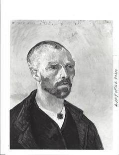 1984 Photo "Self Portrait" by Vincent van Gogh: 1984 Photo "Self Portrait" by Vincent van Gogh Photo measures Approx: 8 x 10inches. Provenance: New York-Based Photography Collector & Curator -Collection of Rare Photographs. Approx Size: 8 x 10