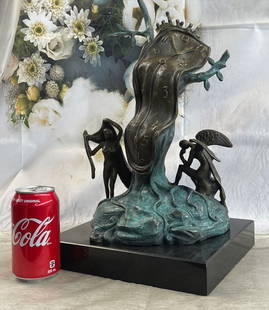 Dali Bronze Sculpture - Persistence of Memory.: Dali Bronze Sculpture - Nobility of Time - Condition:This sculpture is in excellent condition.Approx Bronze Dimensions with Marble Base: Height 17"X Width 10". Marble Dimensions: 10" X 8.5".Weight :