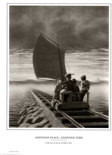 Original Print.A Strange Day in July by the American author Chris Van Allsburg: Original Print.A Strange Day in July by the American author Chris Van Allsburg.Approx Size: 16 x 12 inches. . Good condition. See photos. We pack & Ship for you. We take care of the shipping services