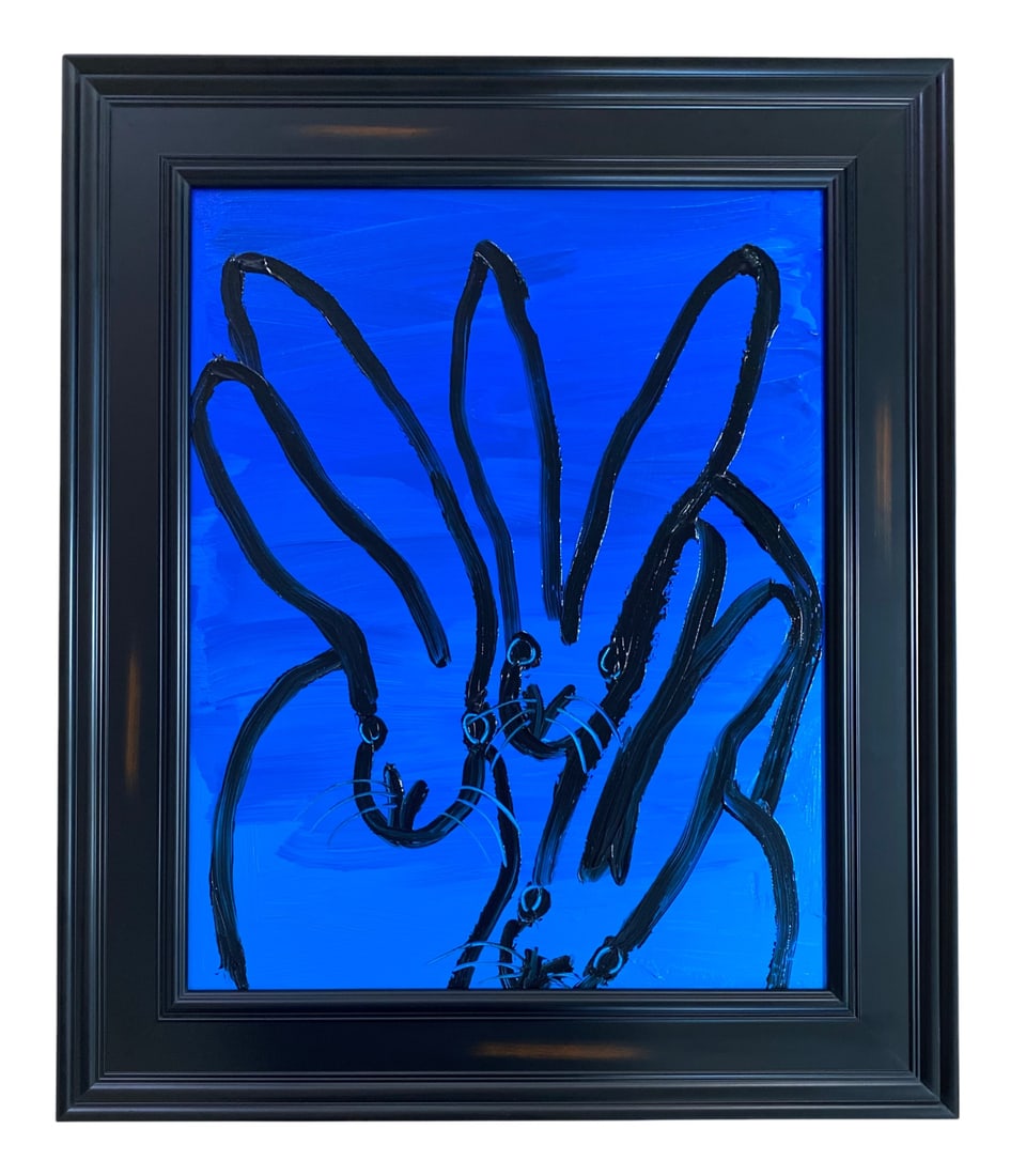 Hunt Slonem  Blue Rover  Painting signed 2018 (1 of 6)