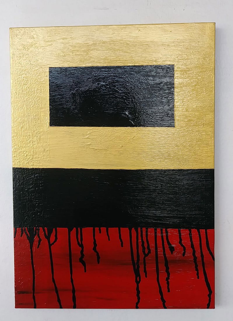 Abstract Modern Print. Thick Paper White Border. Paper: Abstract Modern Print. Thick Paper White Border. Paper Size:11 3/4 x 16 1/2 inches. See photos. Embossed Stamp. GOOD CONDITION. We pack & Ship for you. We take care of the shipping services in house