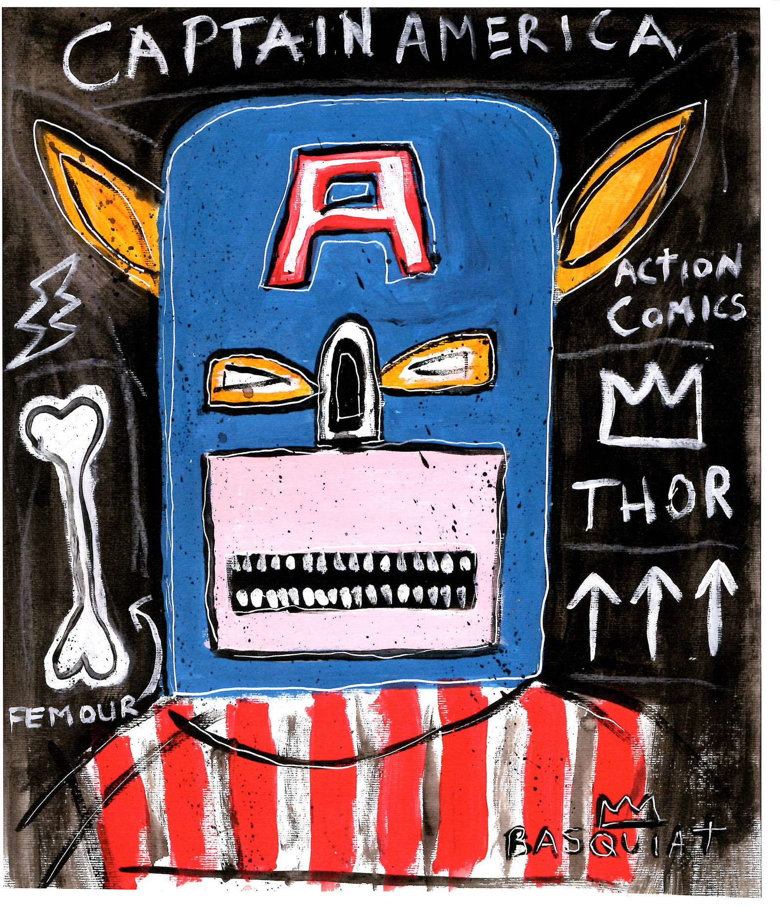 Jean-Michel Basquiat Fine Art Print on Paper: Jean-Michel Basquiat Fine Art Print on Paper.Print Paper Size: 12 x 14 Inches. Embossed Stamp. Cardstock Paper.Good Condition. We pack & Ship for you. We take care of the shipping services in house.
